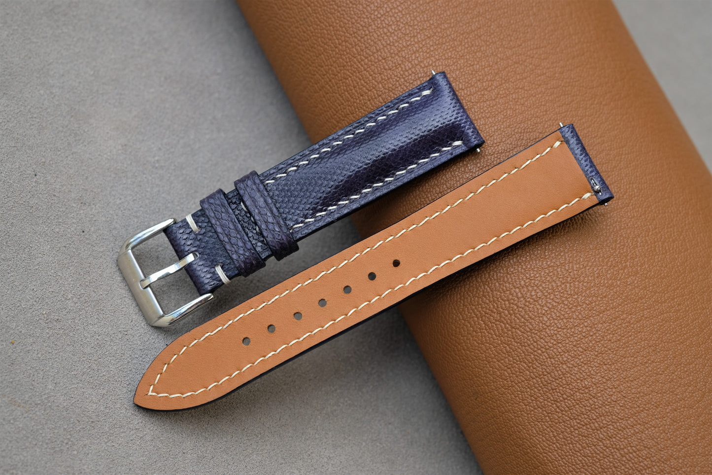 Snakeskin Leather Watch Strap