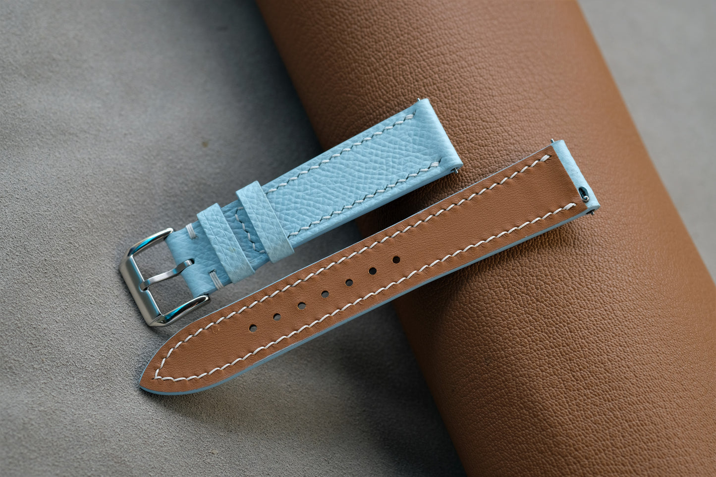 Tiffany Blue Leather Epsom Watch Strap