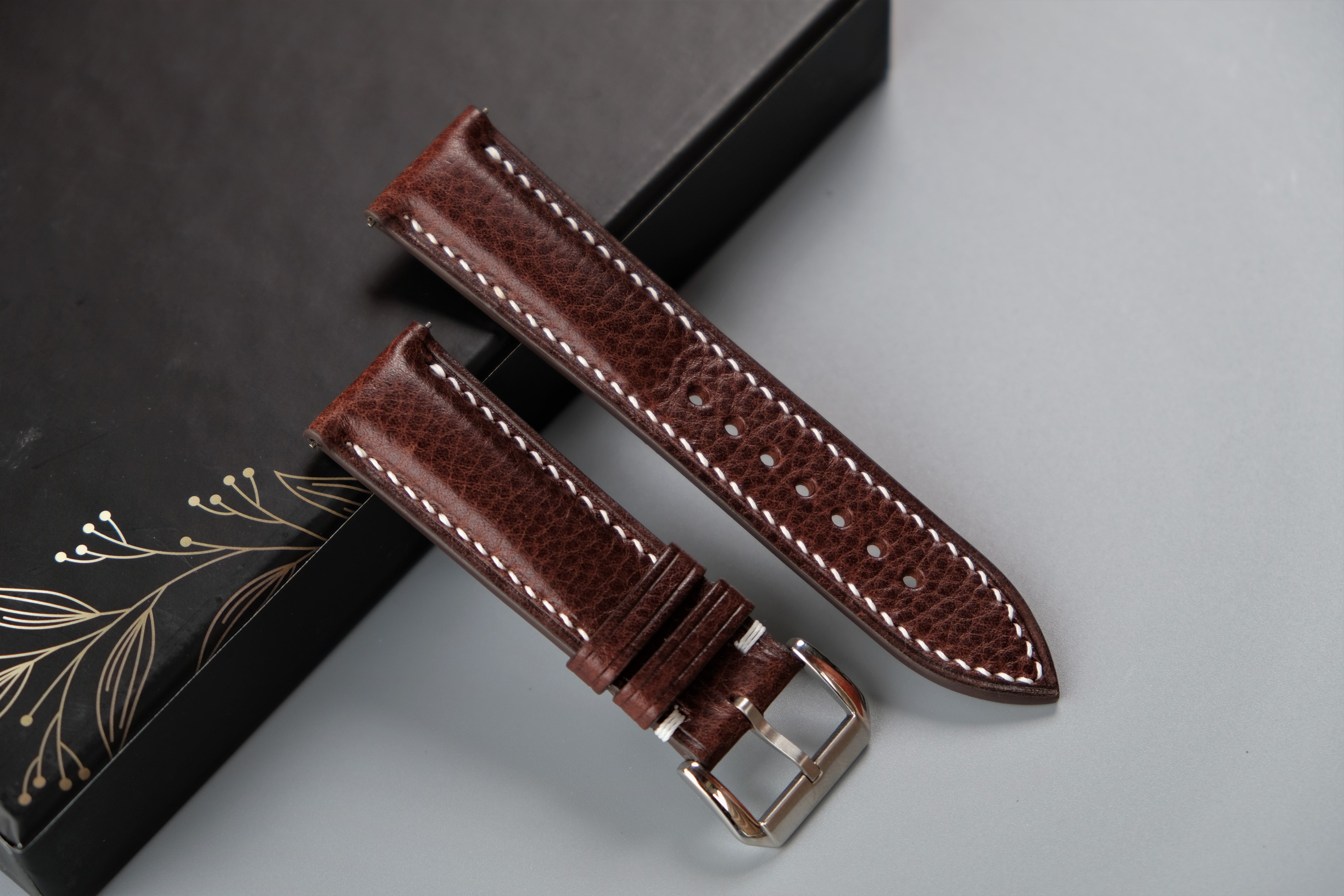 Brown MBOX LUX Leather Watch Strap