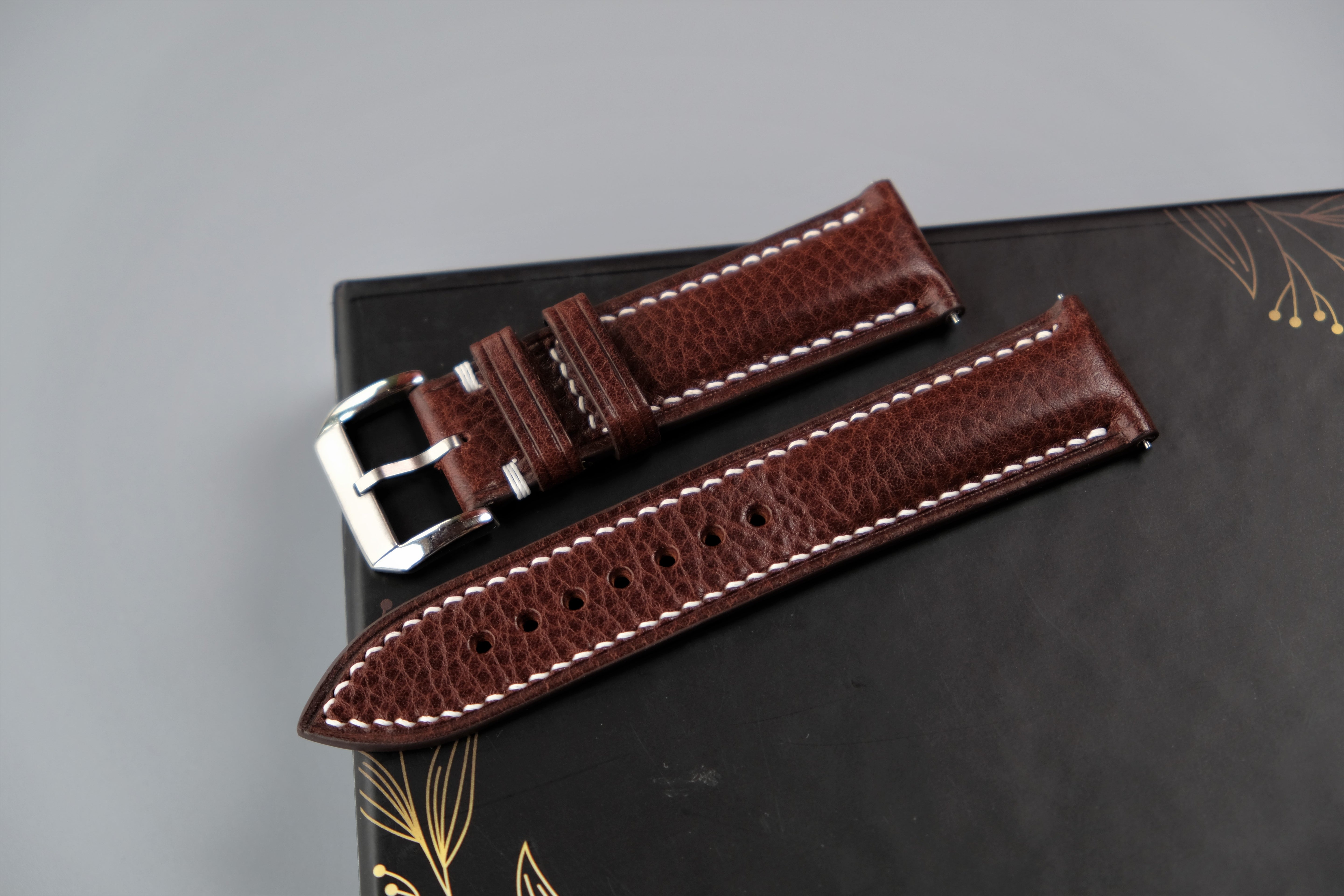 Brown MBOX LUX Leather Watch Strap